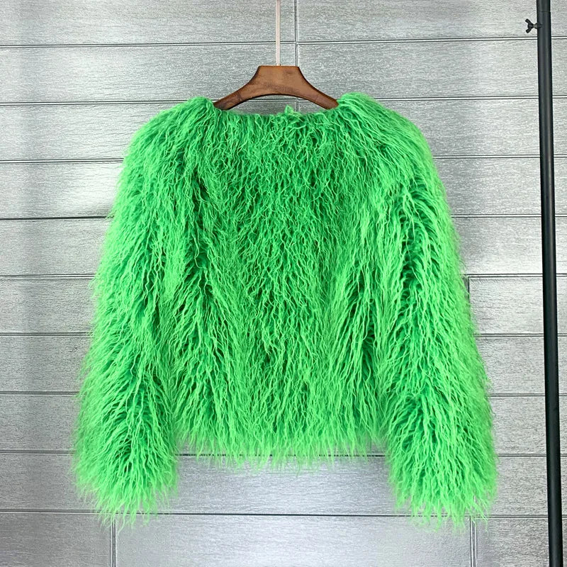 Stilla | Vibrant Unisex Festival Faux Fur Jakke