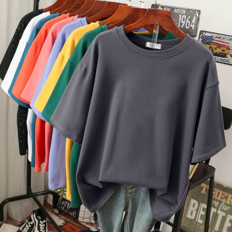 Stilla | Bomuld Basic Plus-Størrelse T-Shirt til Kvinder Annika
