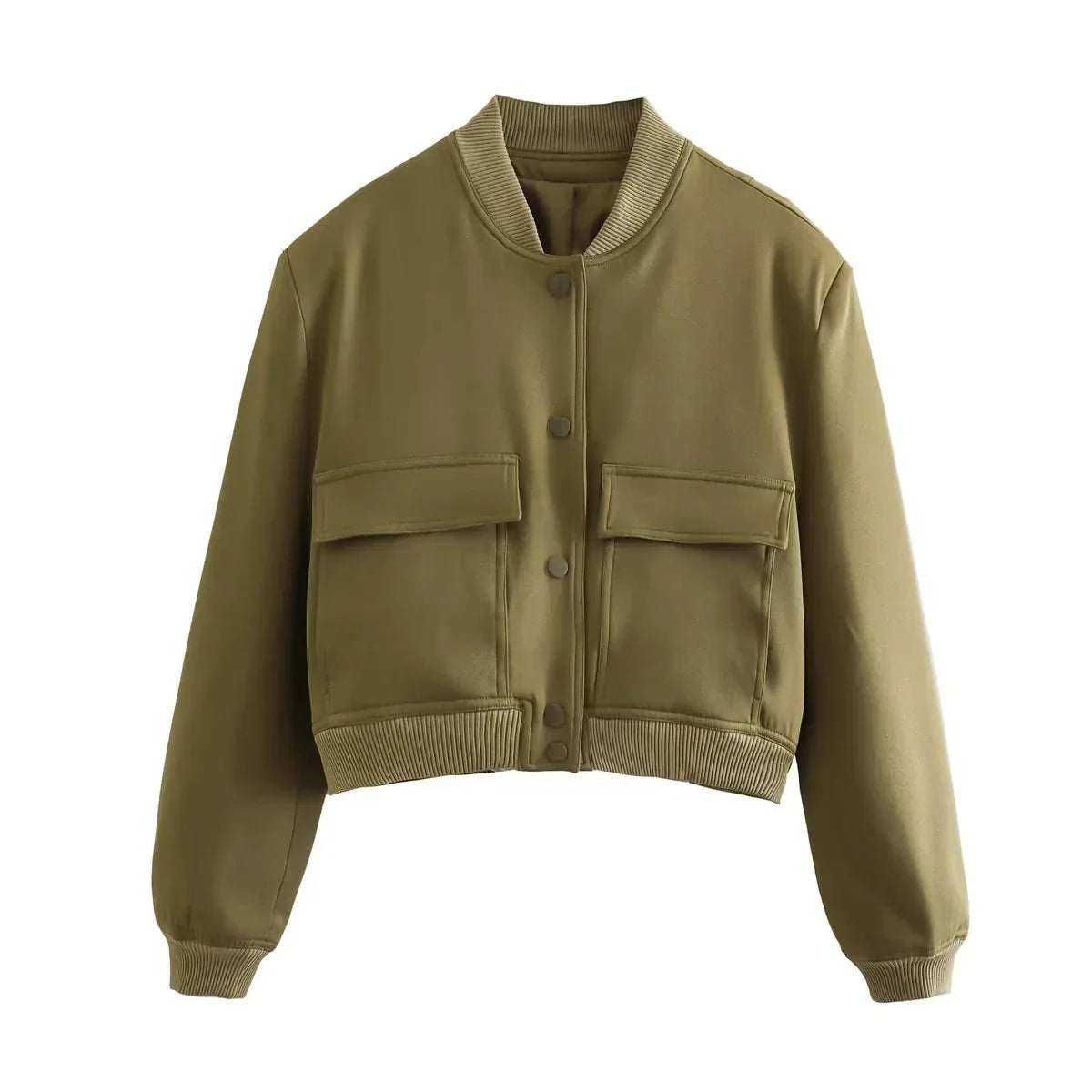 Stilla | Cropped Bomberjakke i Satin
