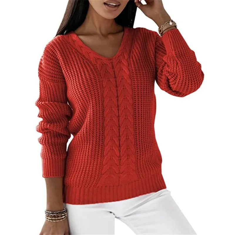 Stilla | Strikket Vintage sweater med V-hals