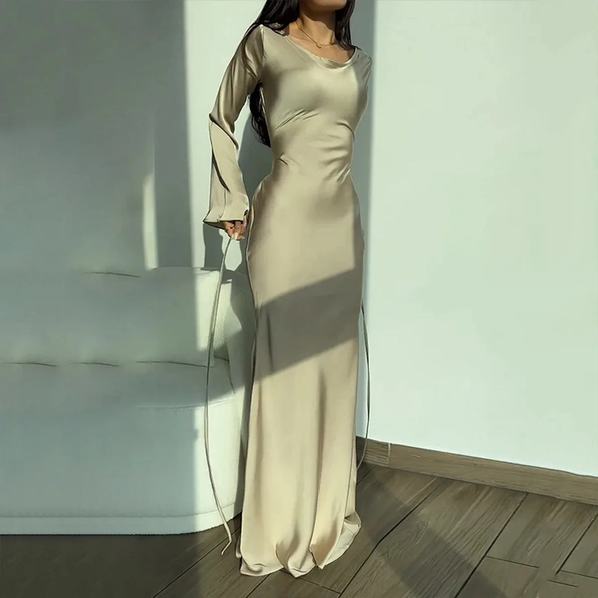Stilla | Elegant Langærmet Kjole