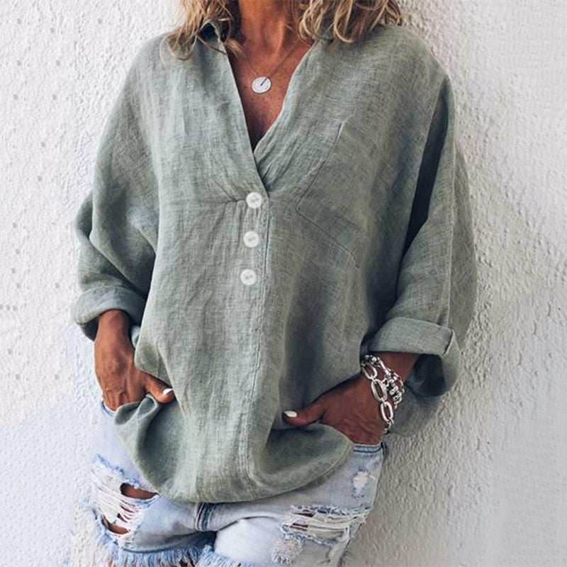 Stilla | Stilfuld Bluse I Hør