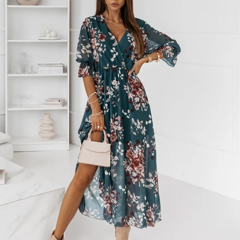 Stilla | Elegant Kjole med Dyb Slids