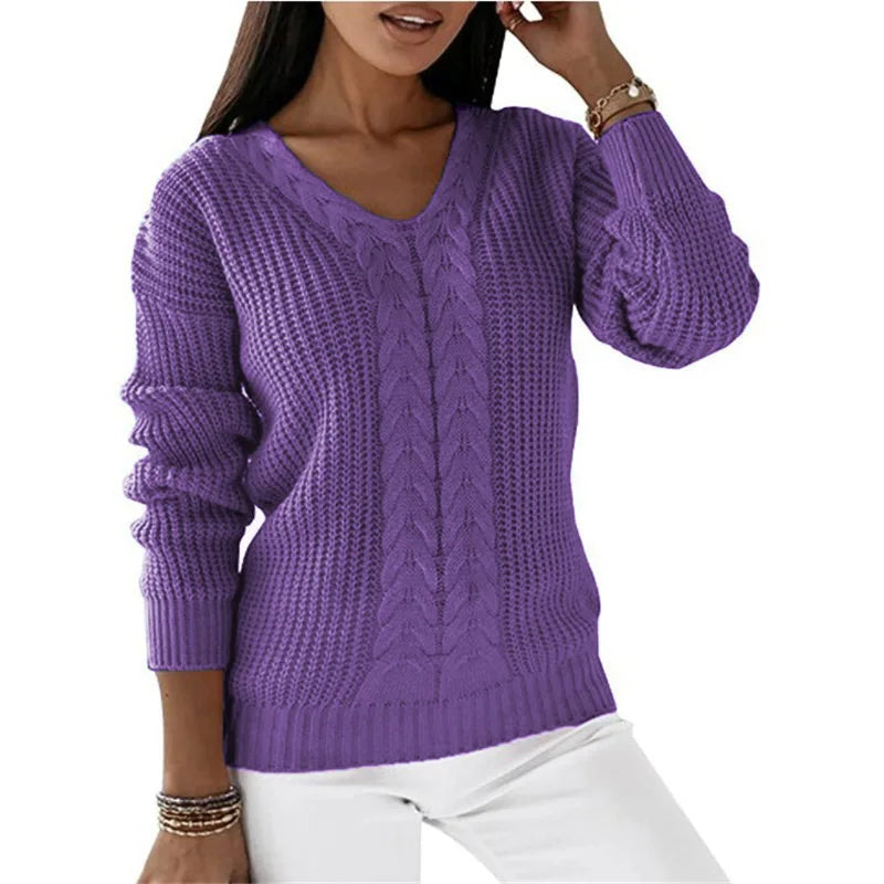 Stilla | Strikket Vintage sweater med V-hals