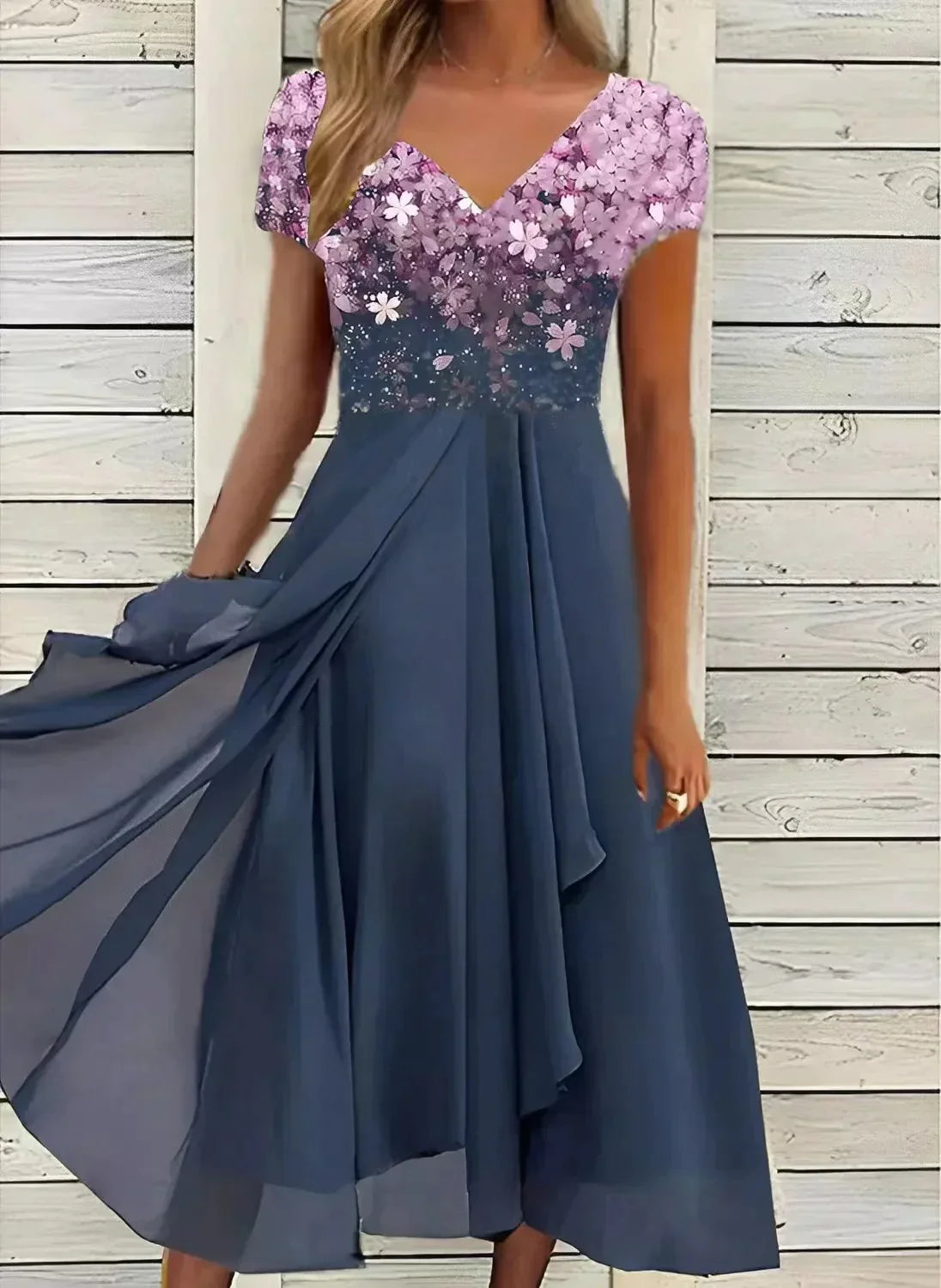 Stilla | Chiffon Festkjole til Kvinder