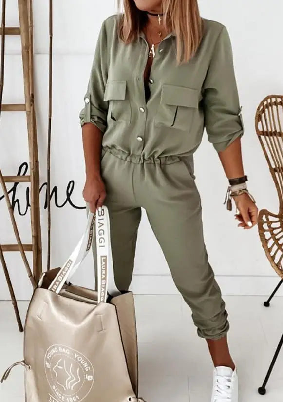 Stilla | Moderigtigt jumpsuit til kvinder med lange ærmer og lommer