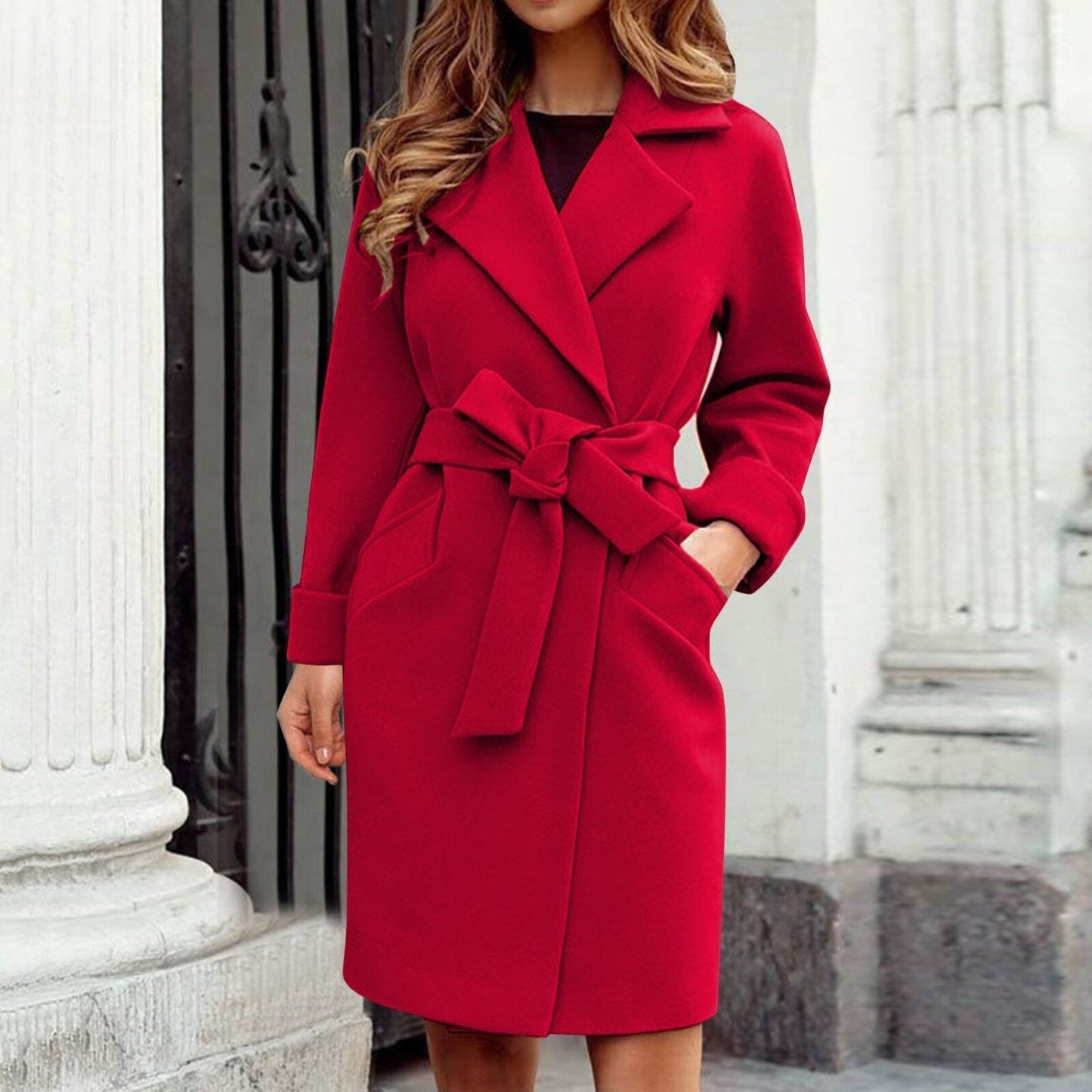 Stilla | Trenchcoat Vinterfrakke Med Knapstolpe Lyse Farver Hailey