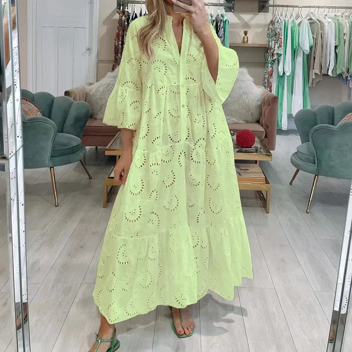 Stilla | Elegantes Kleid Mit Lochstickerei