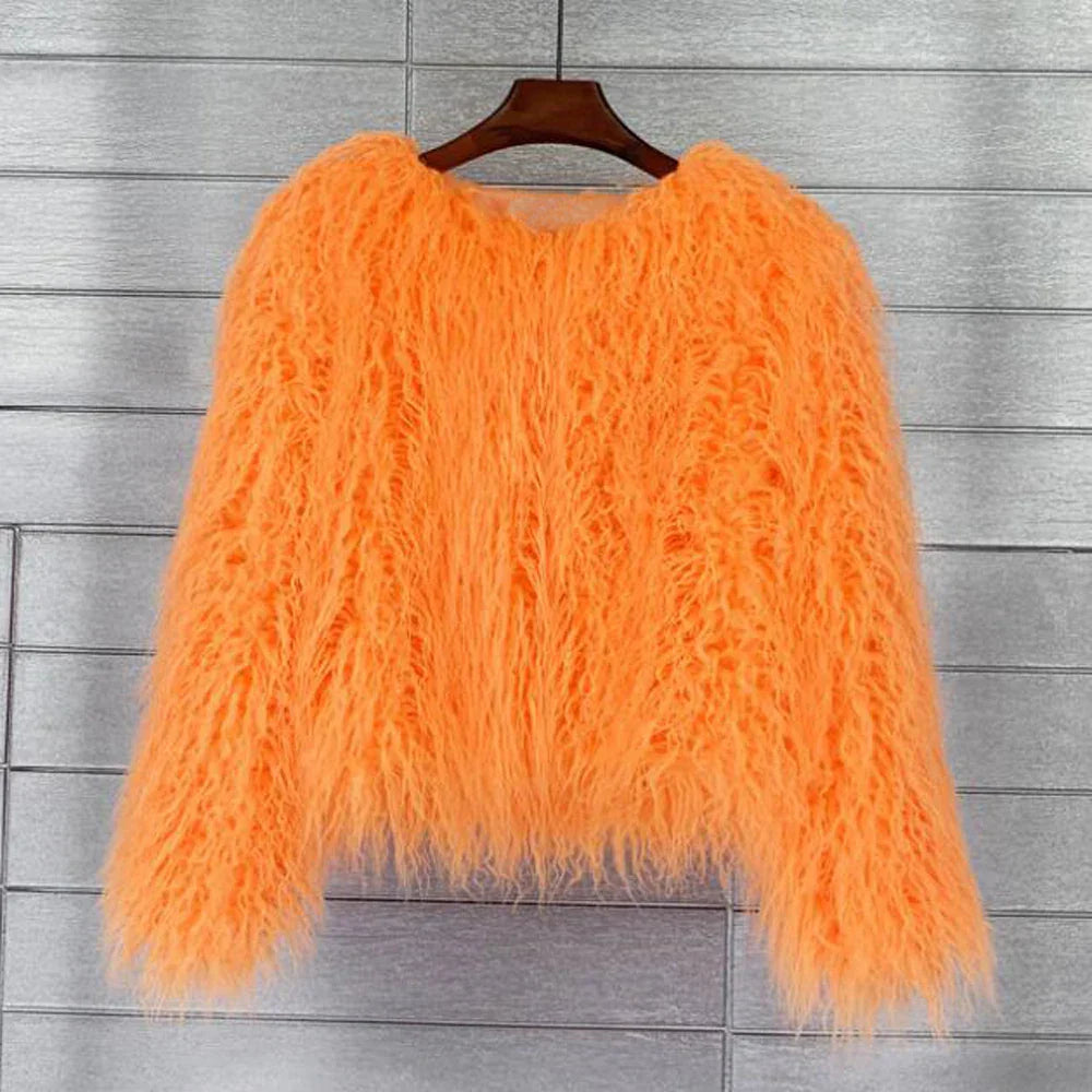 Stilla | Vibrant Unisex Festival Faux Fur Jakke