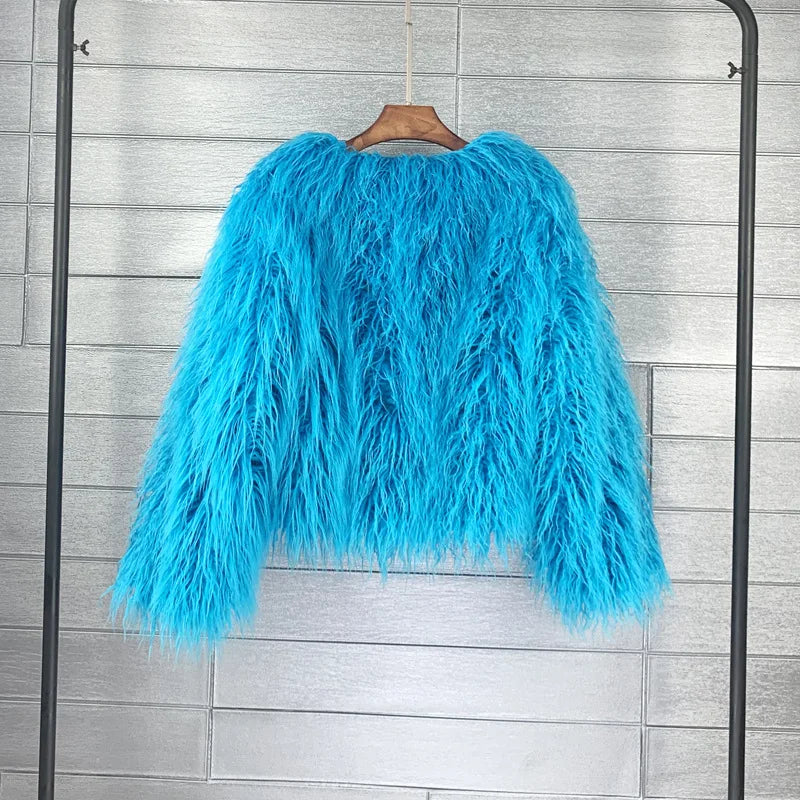 Stilla | Vibrant Unisex Festival Faux Fur Jakke
