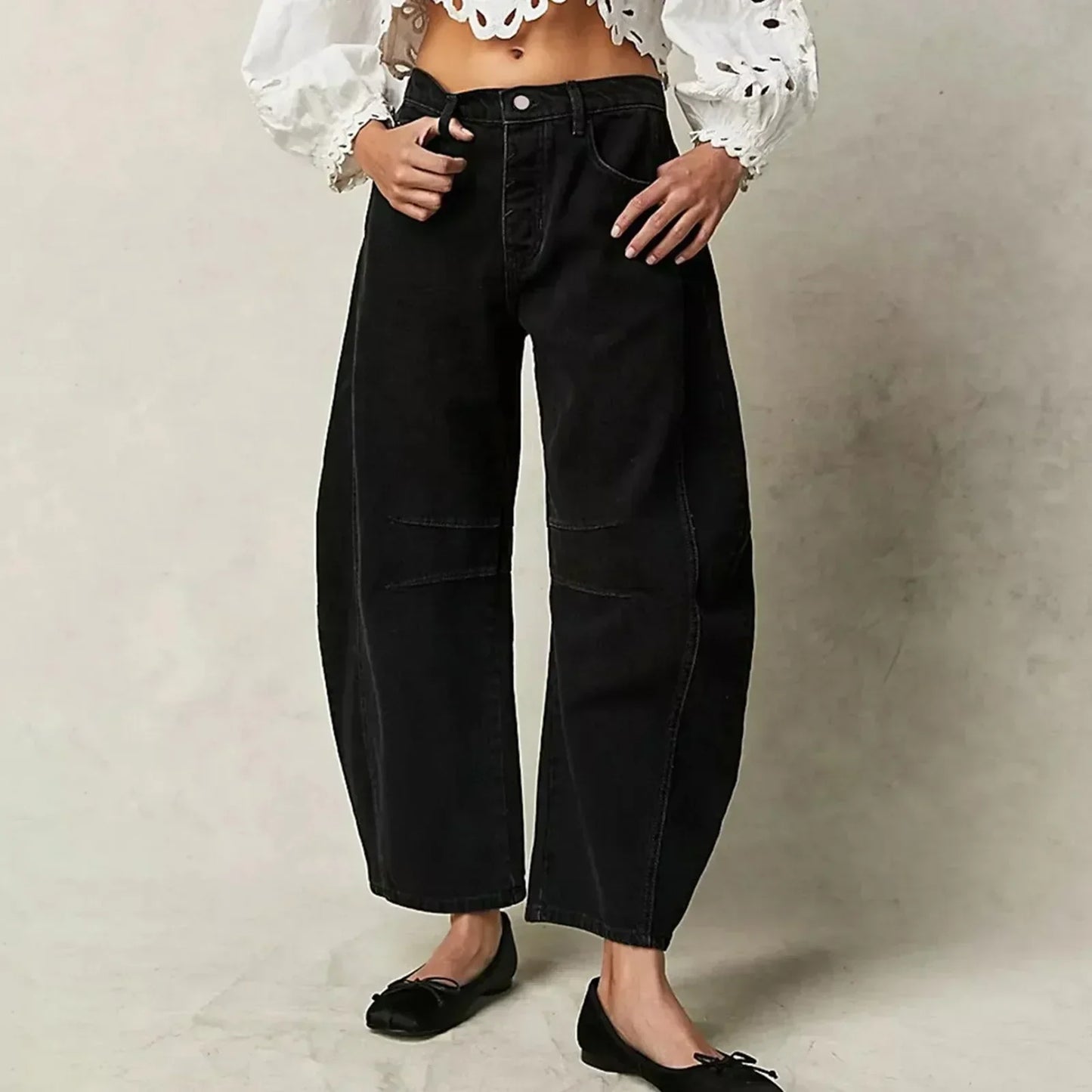 Stilla | Løstsiddende Denimbukser
