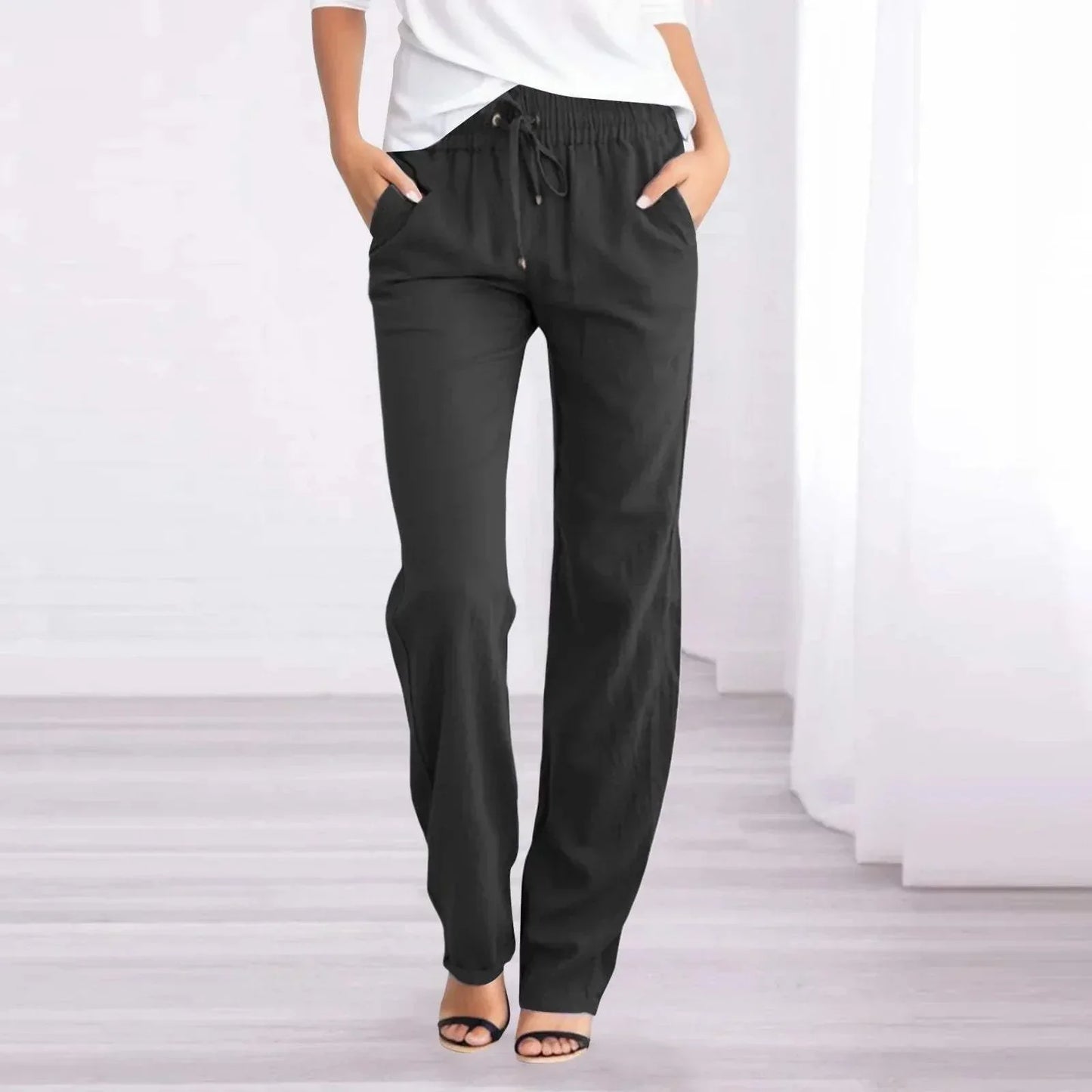 Stilla | Linen Pants Afslappet Åndbart Materiale, Elastisk Linning Perfekt Til En Afslappet Dag