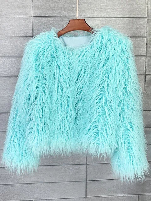 Stilla | Vibrant Unisex Festival Faux Fur Jakke