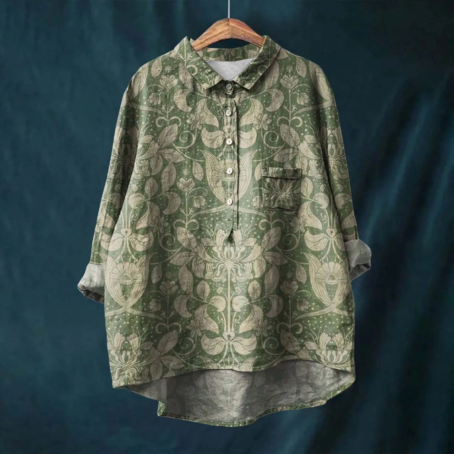 Stilla | Livlig Overstørrelse Button up Skjorte