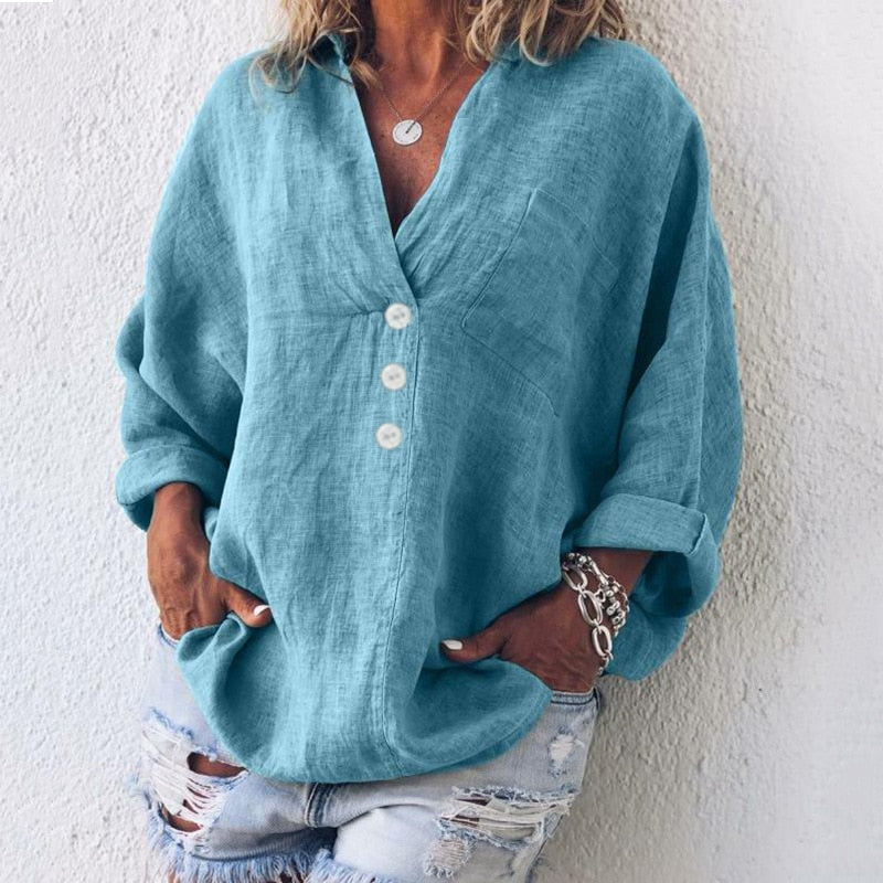 Stilla | Stilfuld Bluse I Hør