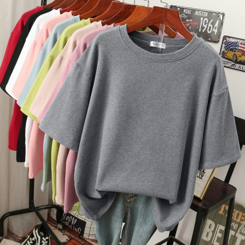 Stilla | Bomuld Basic Plus-Størrelse T-Shirt til Kvinder Annika