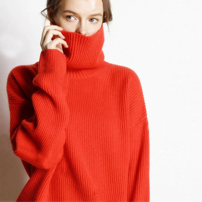 Stilla | Oversized Rullekrave Sweater Dame