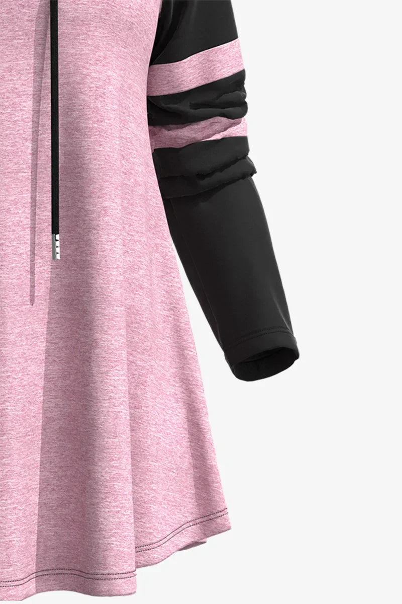 Stilla | T-shirt med V-hals og krydsede stropper til damer i rosa