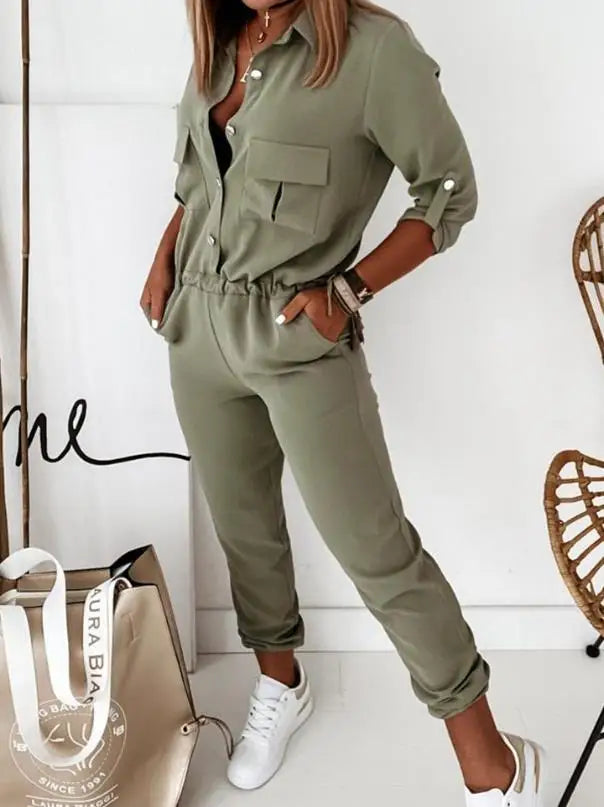 Stilla | Moderigtigt jumpsuit til kvinder med lange ærmer og lommer