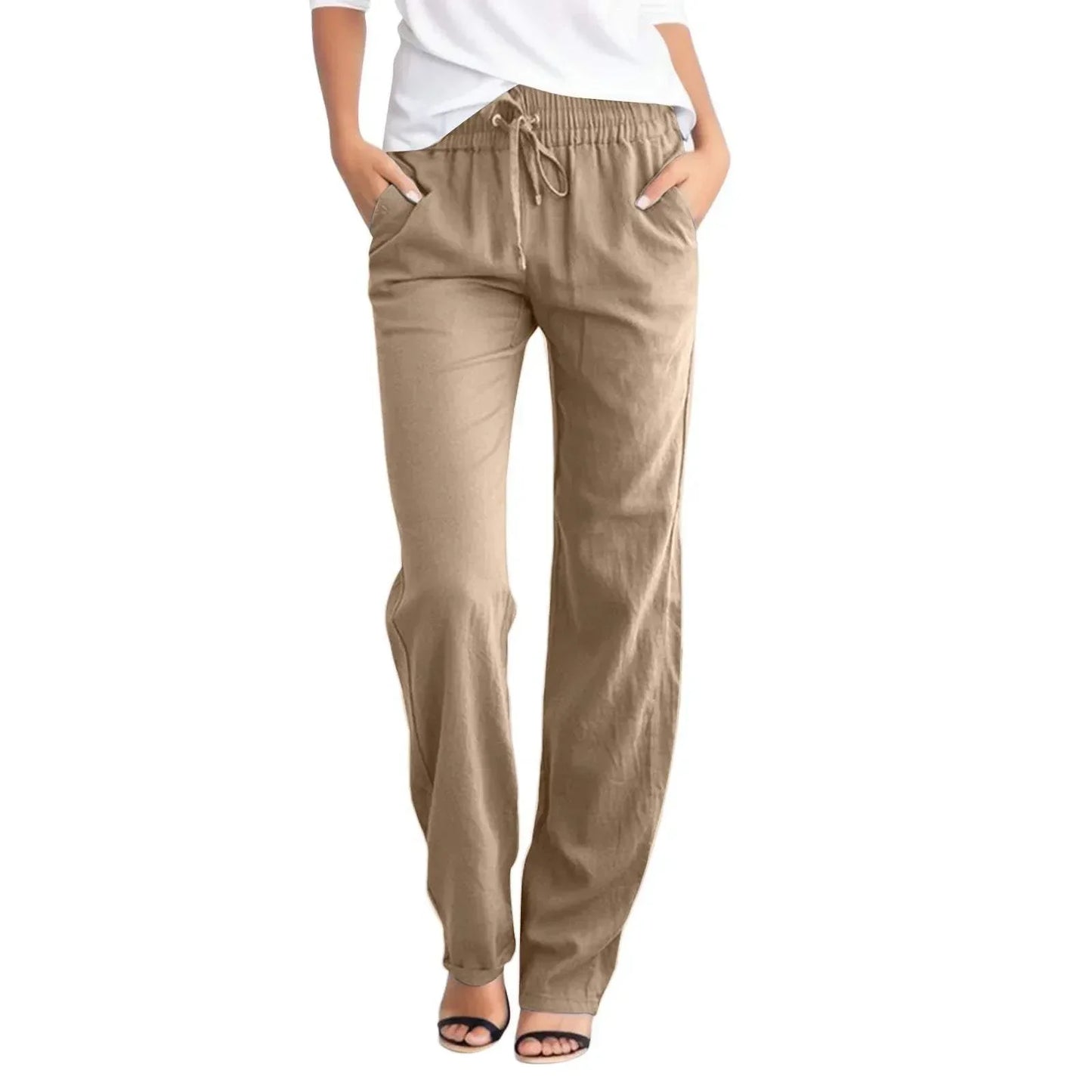 Stilla | Linen Pants Afslappet Åndbart Materiale, Elastisk Linning Perfekt Til En Afslappet Dag