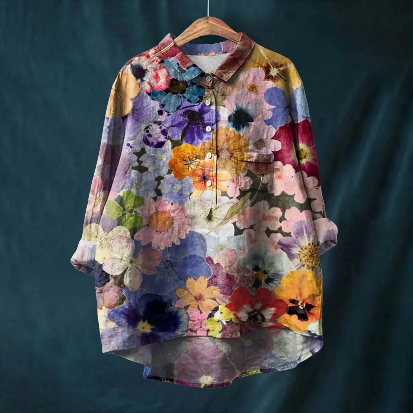 Stilla | Livlig Overstørrelse Button up Skjorte