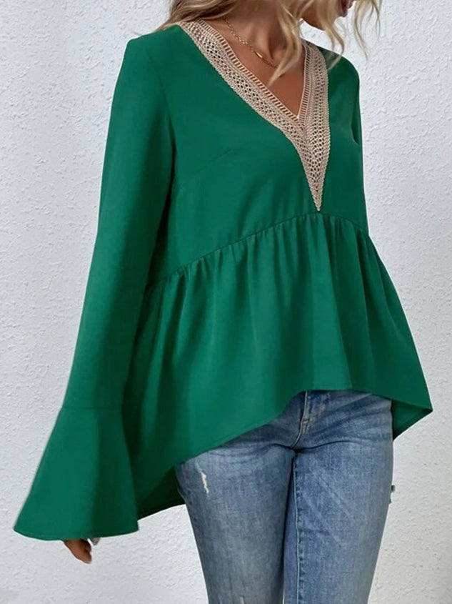 Stilla | Kvinders Bluser Blonder Panel Flare Ærme Bluse