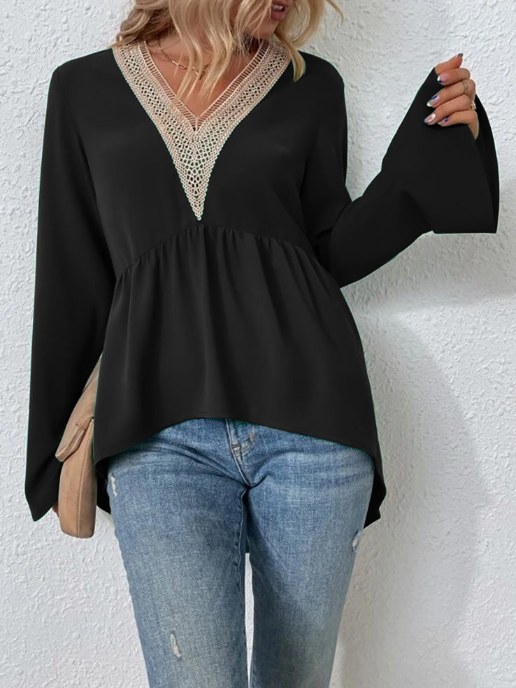 Stilla | Kvinders Bluser Blonder Panel Flare Ærme Bluse