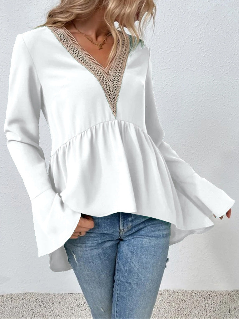 Stilla | Kvinders Bluser Blonder Panel Flare Ærme Bluse