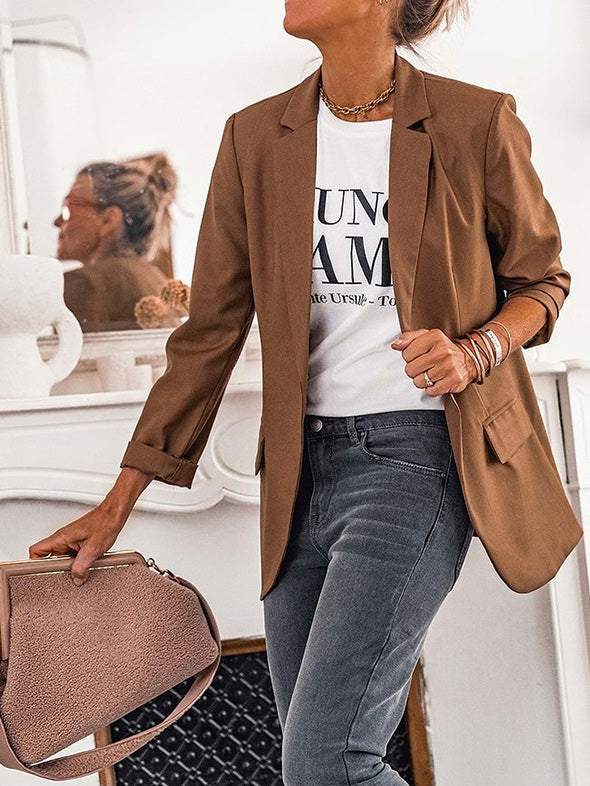 Stilla | Kvinders Blazere Klap Professionel Slim Langærmet Blazer