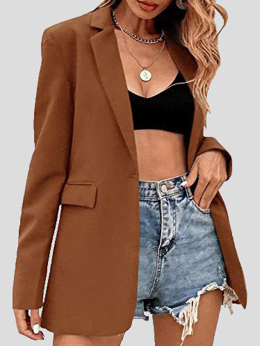 Stilla | Kvinders Blazere Afslappet Solid Klap Slim Fit Blazer