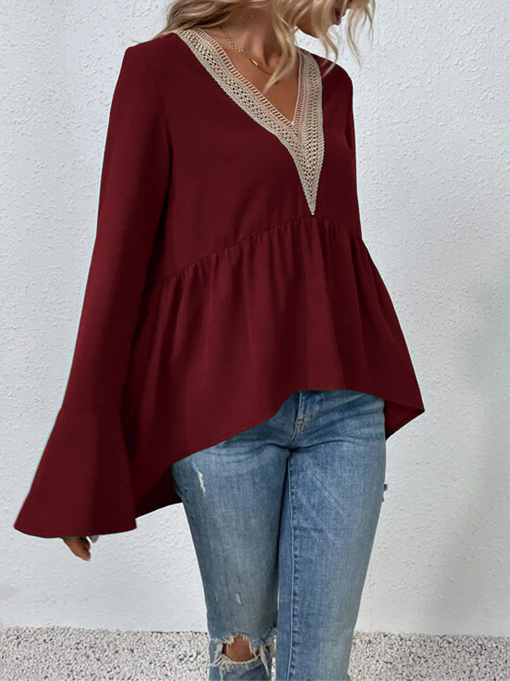 Stilla | Kvinders Bluser Blonder Panel Flare Ærme Bluse