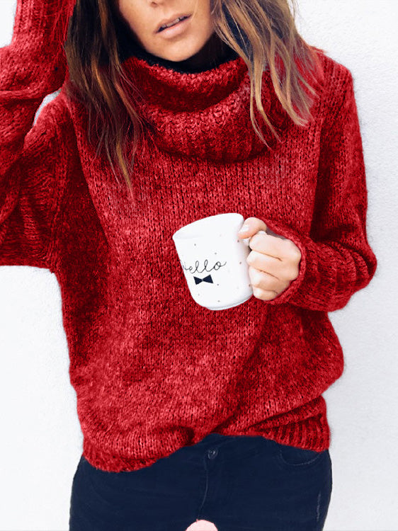 Stilla | Kvinder Sweatshirts Solid Turtleneck Lange Ærmer Trøje