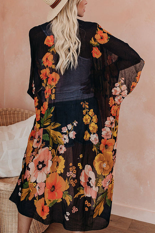 Stilla | Din Solrige Dag Blomstermotiv Kimono