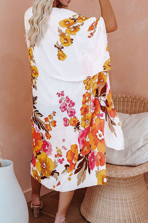 Stilla | Din Solrige Dag Blomstermotiv Kimono