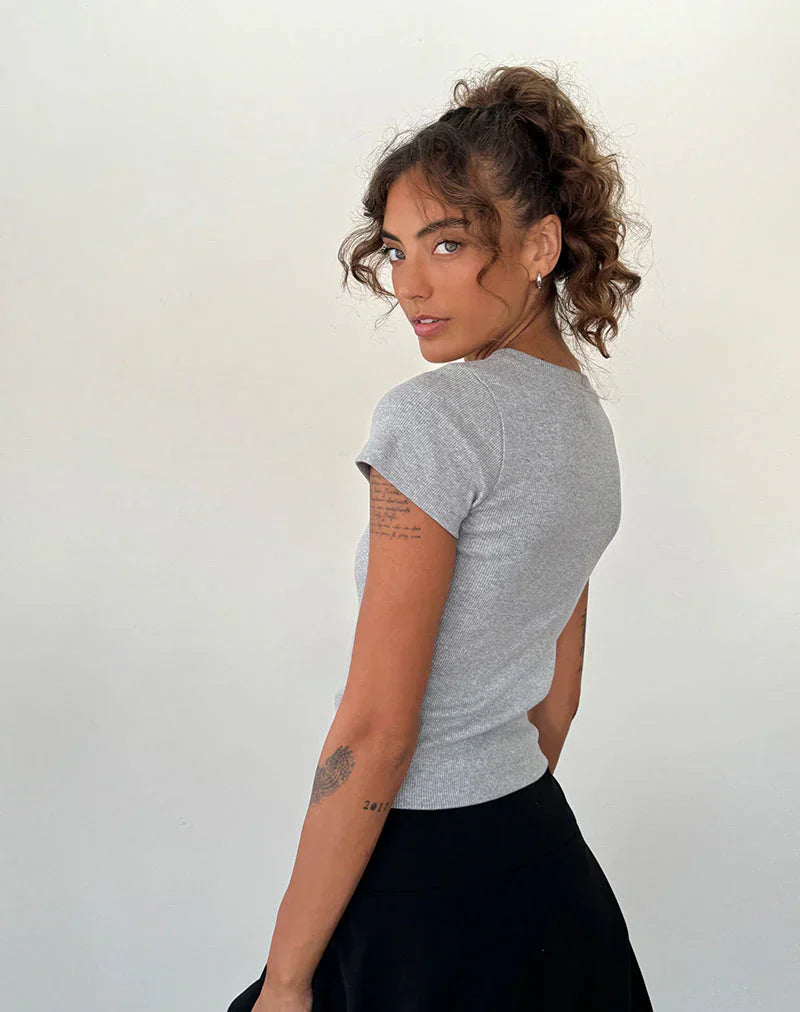Stilla | T-Shirt Baby med broderet knude
