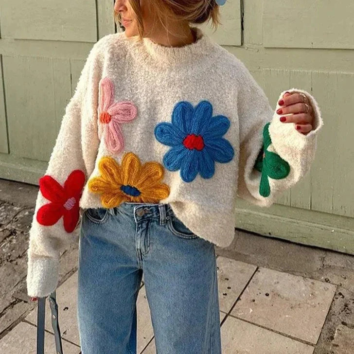 Stilla | Blomster Dekorativ Sweatshirt