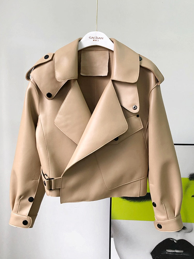 Stilla |coat court en cuir élégant et tendance