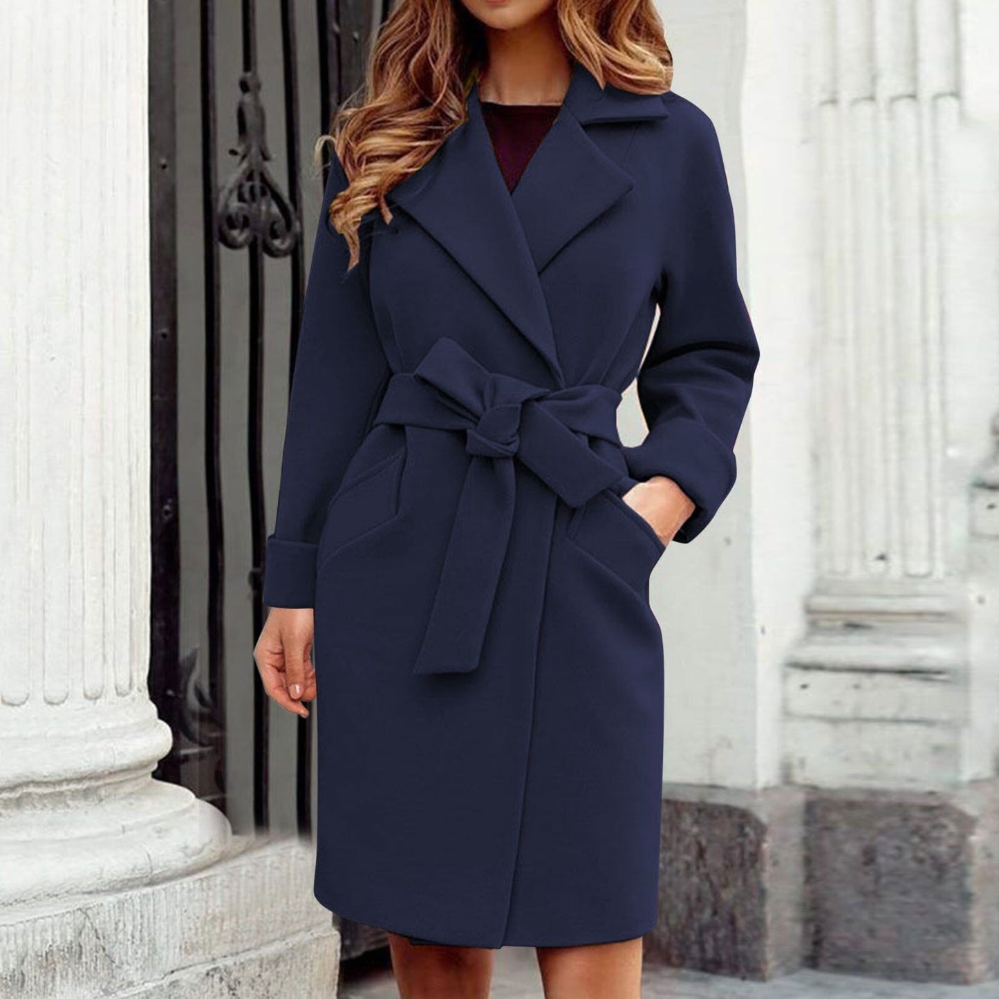Stilla | Trenchcoat Vinterfrakke Med Knapstolpe Lyse Farver Hailey