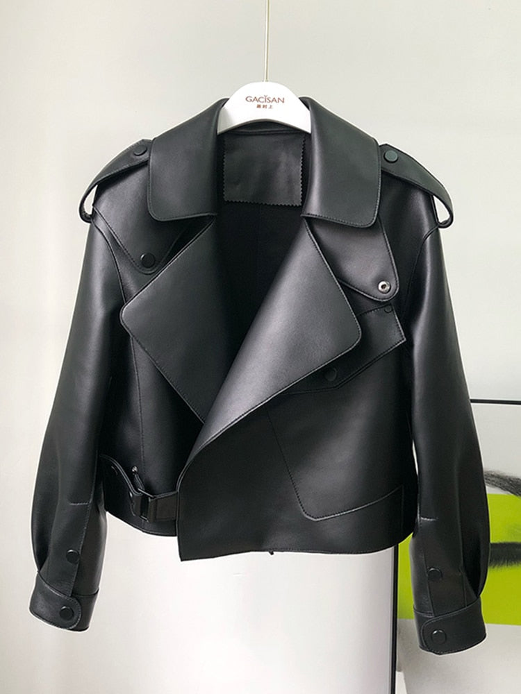 Stilla |coat court en cuir élégant et tendance
