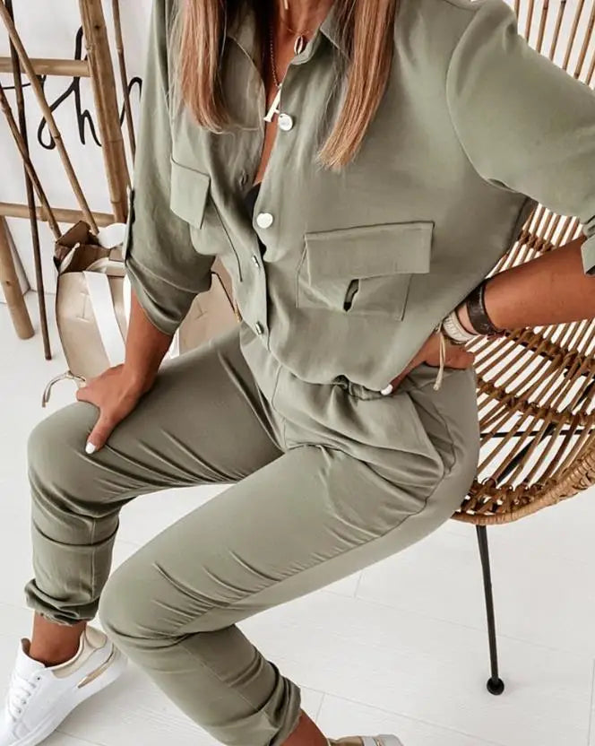 Stilla | Moderigtigt jumpsuit til kvinder med lange ærmer og lommer
