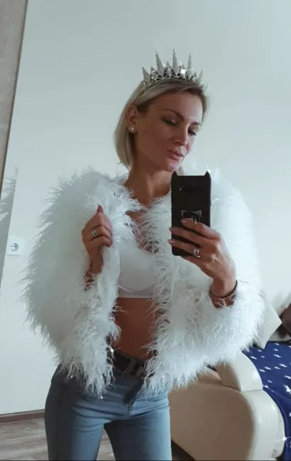 Stilla | Vibrant Unisex Festival Faux Fur Jakke