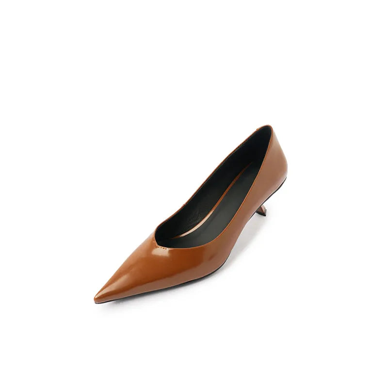 Stilla | Kvalitet Læder Elegante Spidse Hæle Pumps