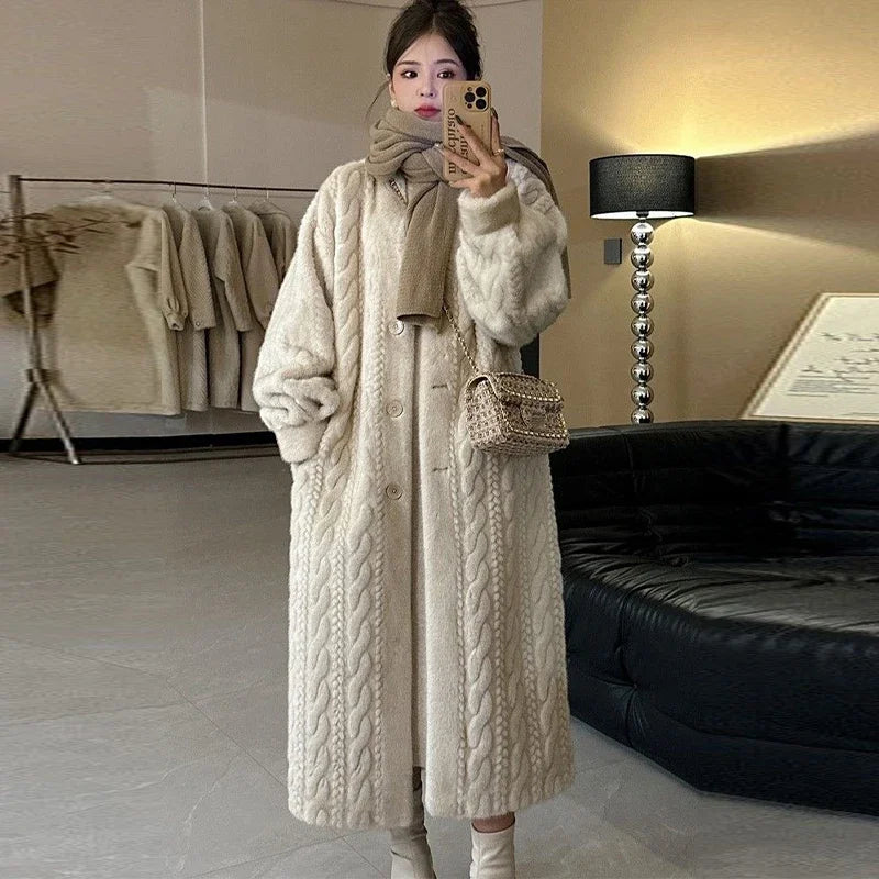 Stilla | Kvinders Vinter Strik Lang Cardigan