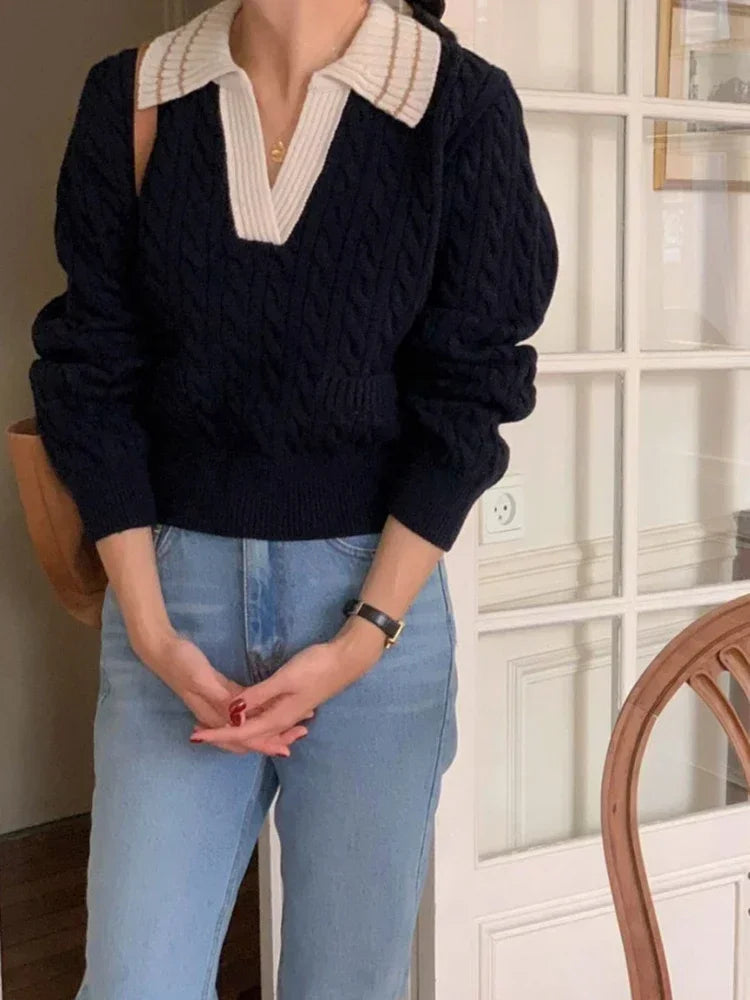 Stilla | Dame sweater i drejet strik