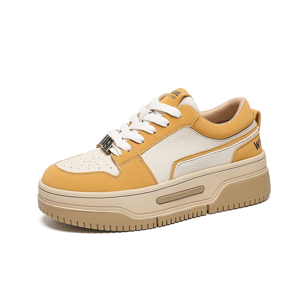 Stilla | Patchwork Platform Sneakers Med Crossover-design Til Kvinder