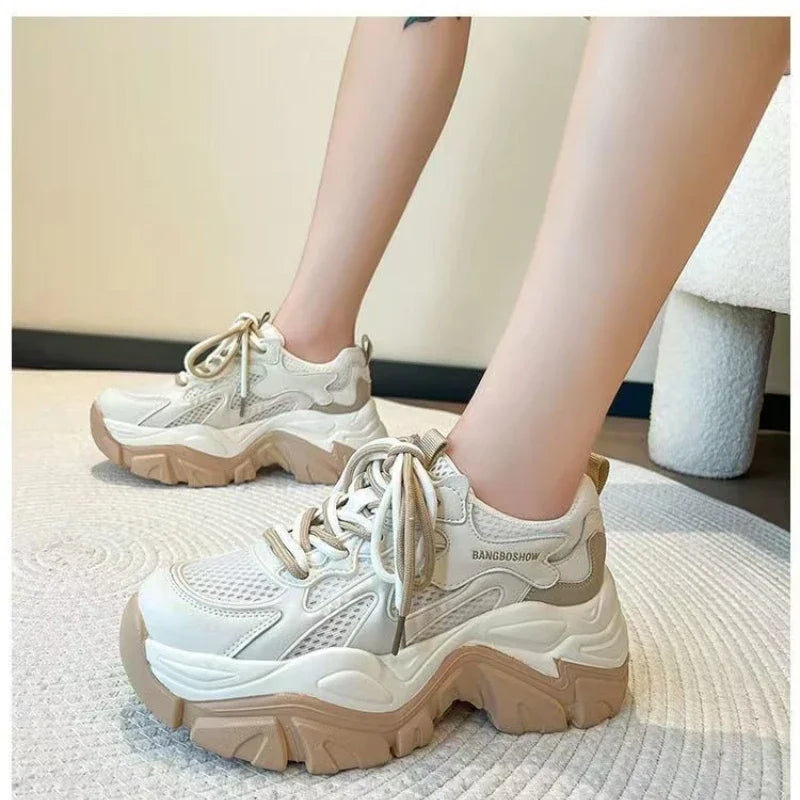 Stilla | Chic Platform Hvide Sneakers til kvinder