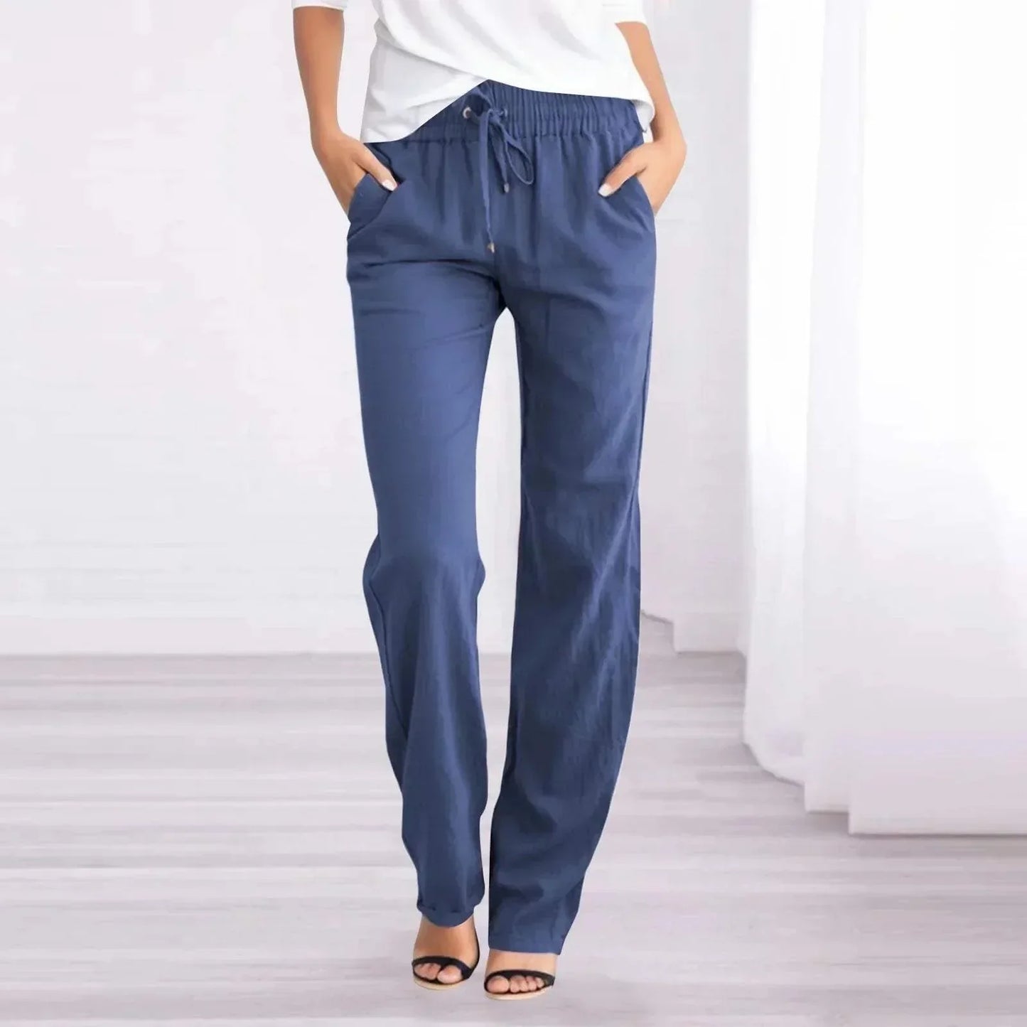 Stilla | Linen Pants Afslappet Åndbart Materiale, Elastisk Linning Perfekt Til En Afslappet Dag