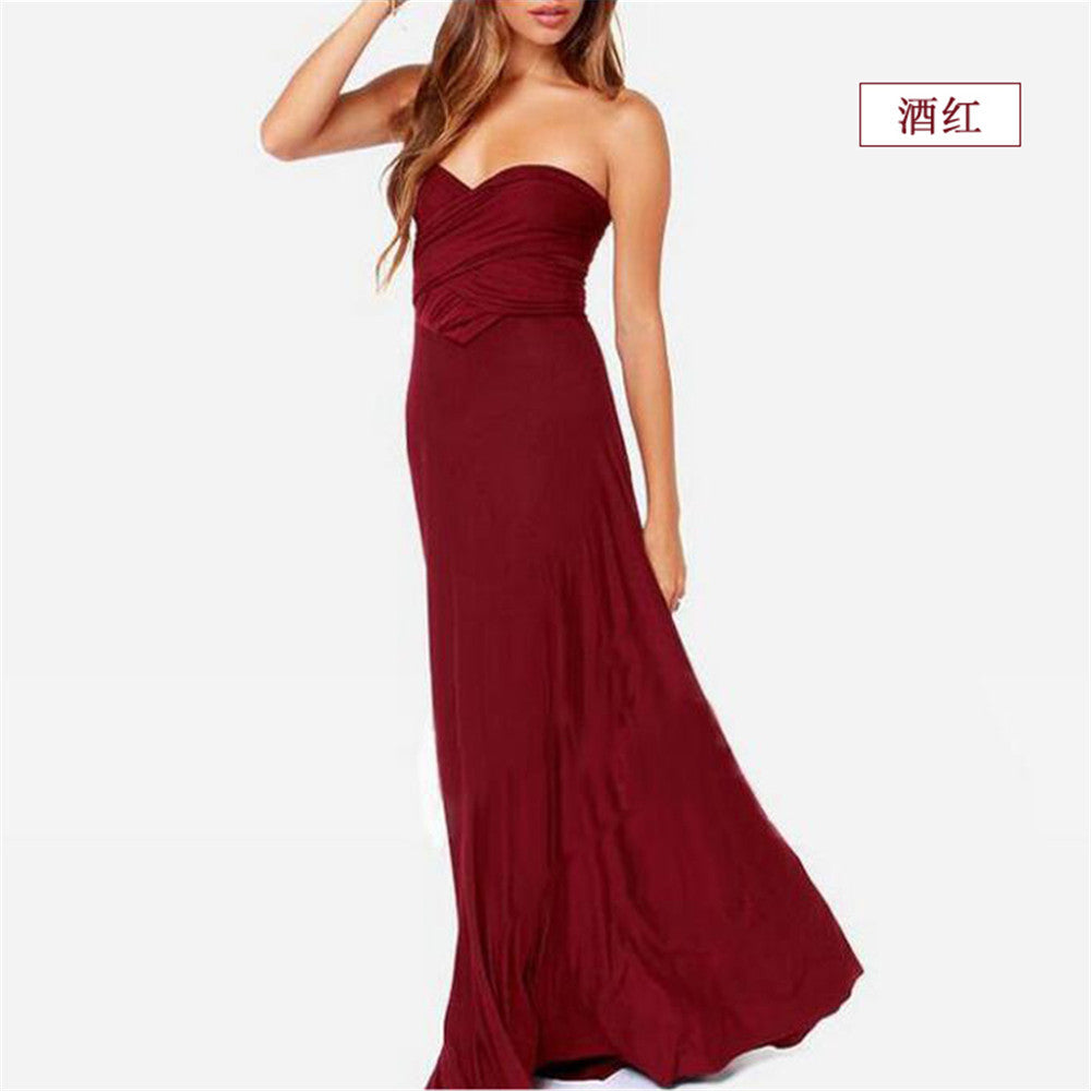 Stilla | Kvinders Multiway Wrap Konvertibel Boho Maxi Kjole