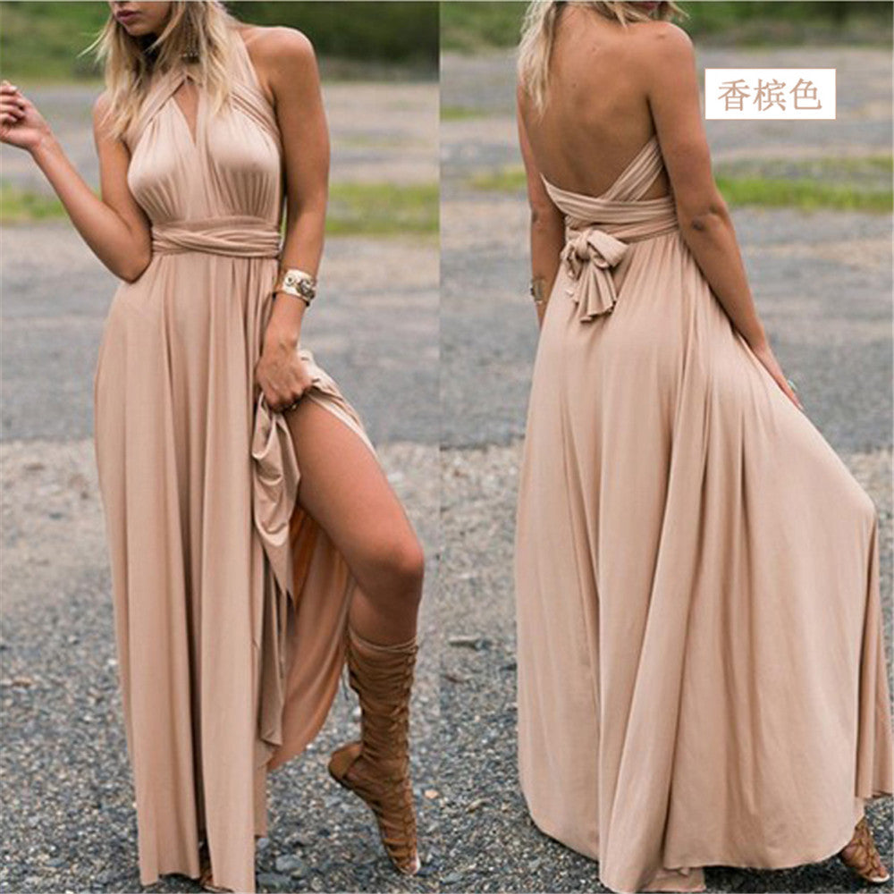 Stilla | Kvinders Multiway Wrap Konvertibel Boho Maxi Kjole