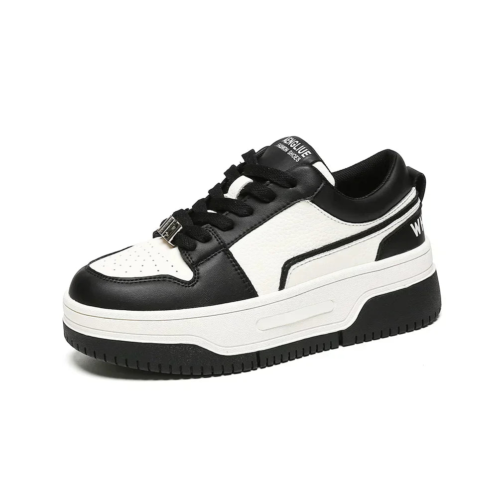 Stilla | Patchwork Platform Sneakers Med Crossover-design Til Kvinder